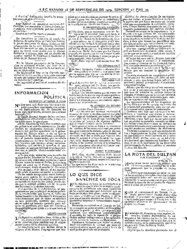 ABC MADRID 25-09-1909 página 10