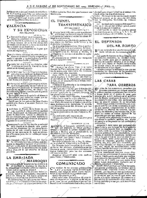 ABC MADRID 25-09-1909 página 11