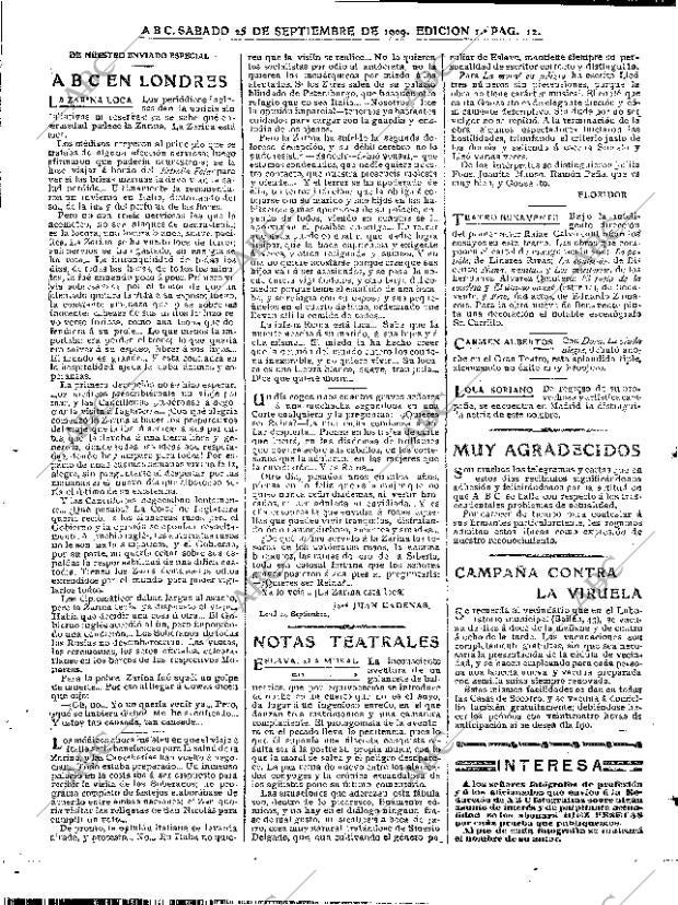 ABC MADRID 25-09-1909 página 12