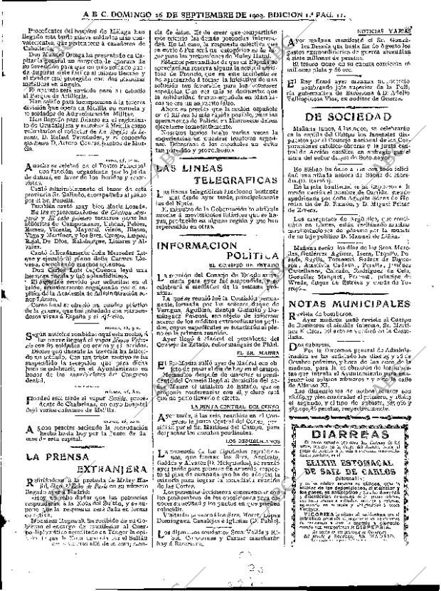 ABC MADRID 26-09-1909 página 11