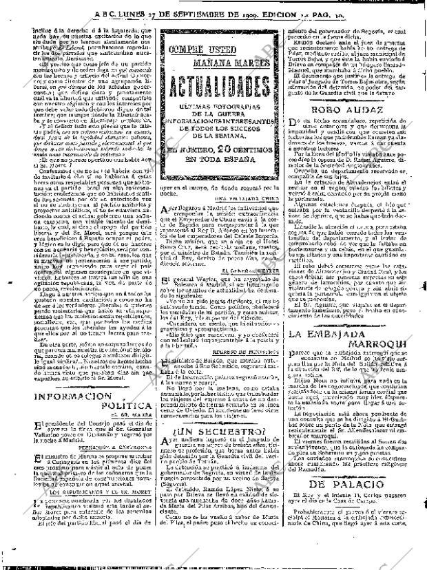 ABC MADRID 27-09-1909 página 10