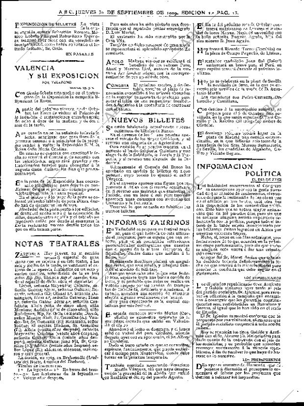 ABC MADRID 30-09-1909 página 13