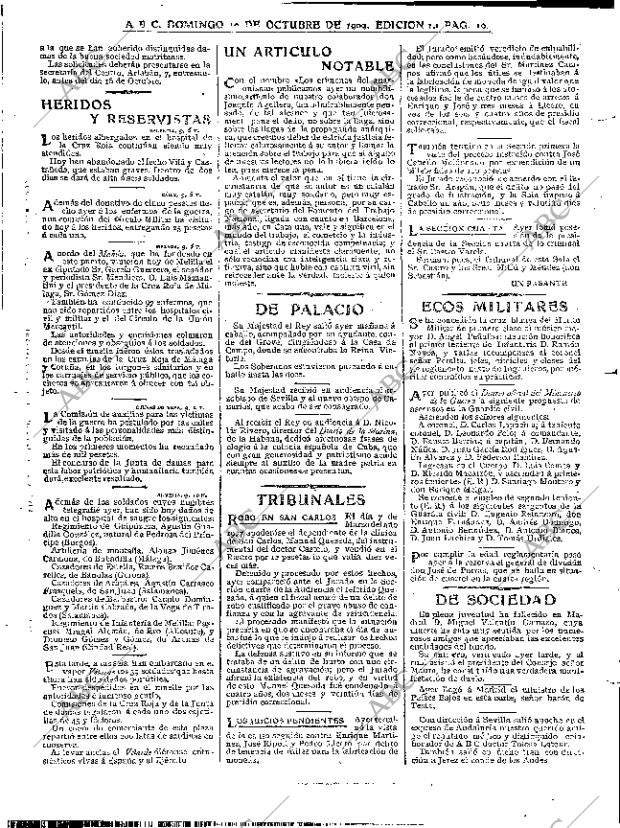 ABC MADRID 10-10-1909 página 10