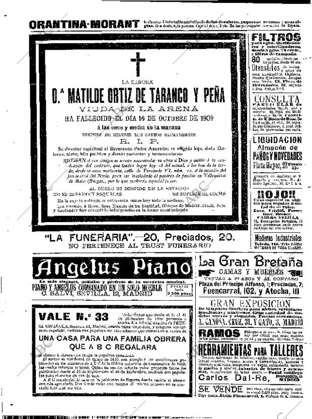 ABC MADRID 18-10-1909 página 18