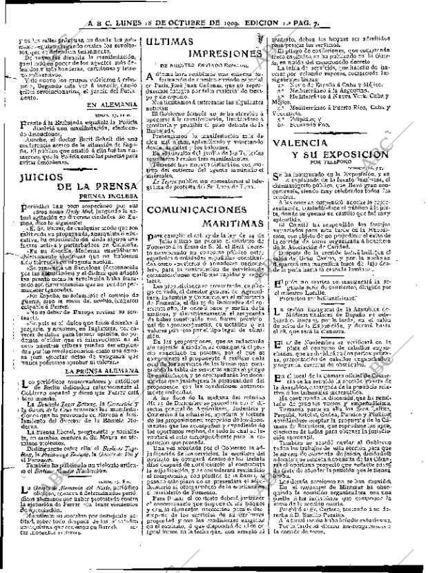 ABC MADRID 18-10-1909 página 7