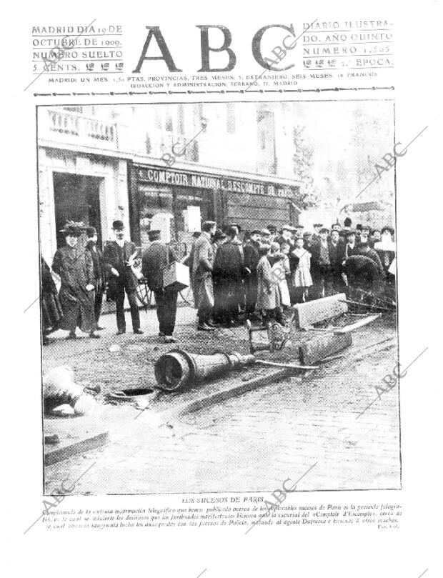 ABC MADRID 19-10-1909 página 1
