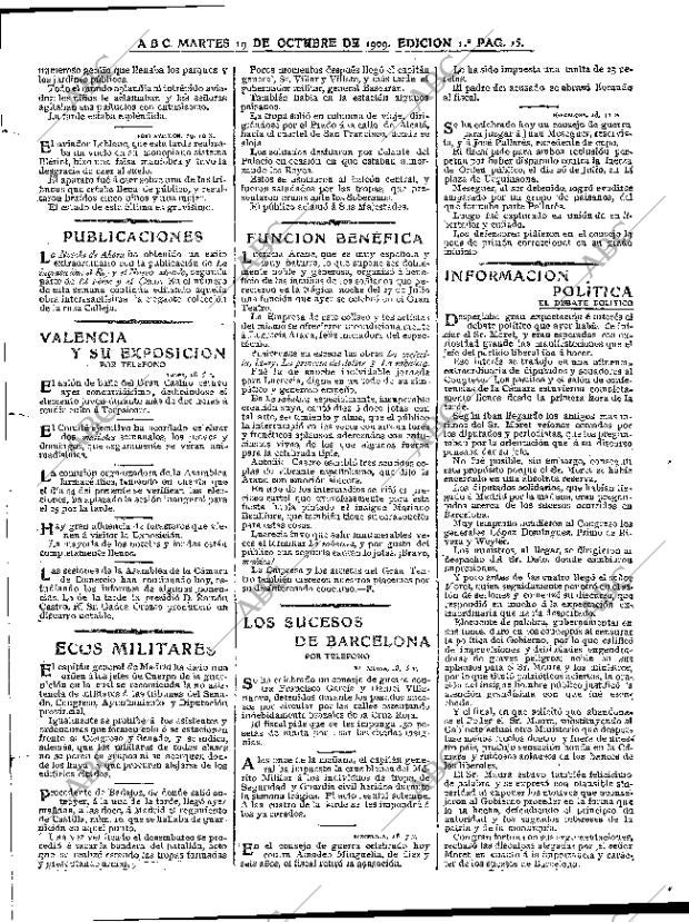 ABC MADRID 19-10-1909 página 15