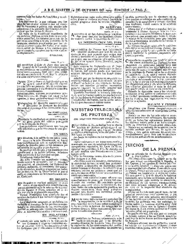 ABC MADRID 19-10-1909 página 6