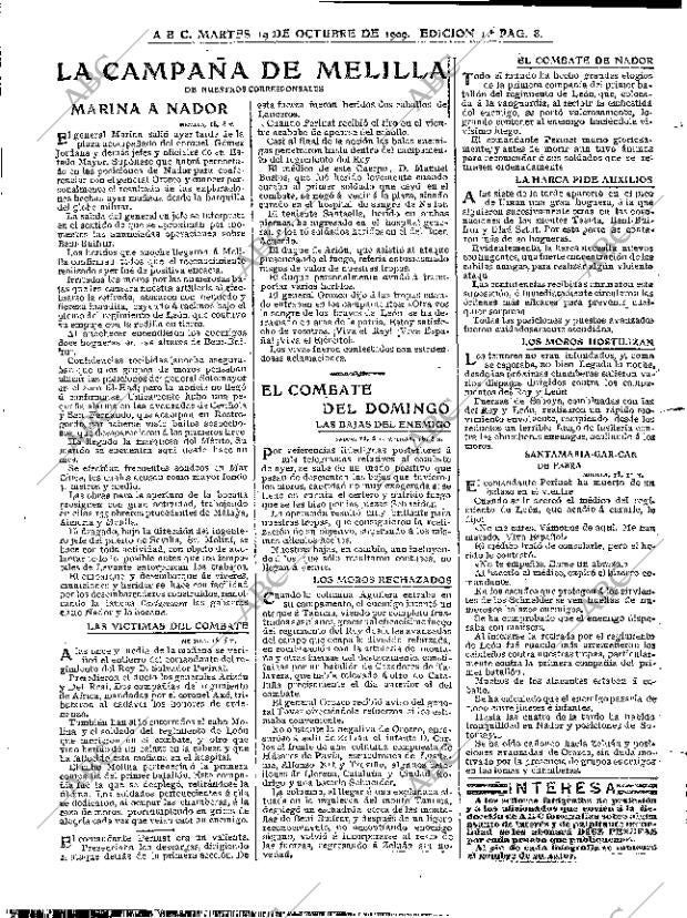 ABC MADRID 19-10-1909 página 8