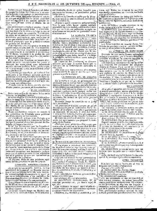 ABC MADRID 20-10-1909 página 13