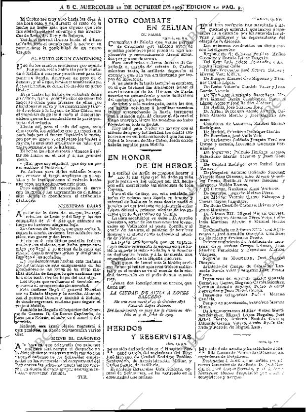 ABC MADRID 20-10-1909 página 9