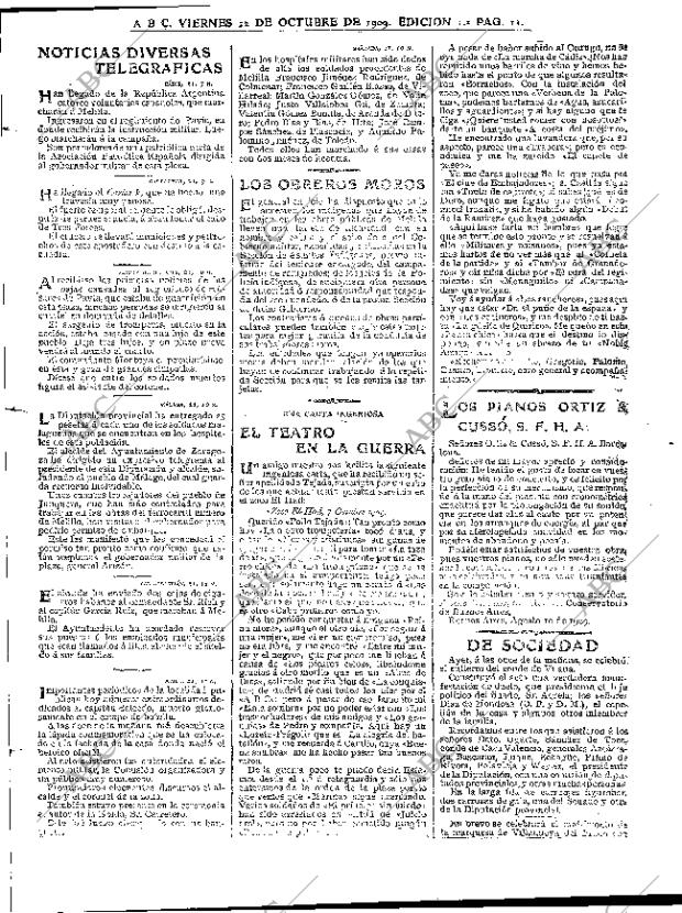 ABC MADRID 22-10-1909 página 11