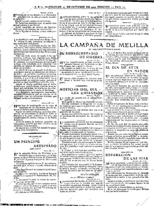 ABC MADRID 27-10-1909 página 10
