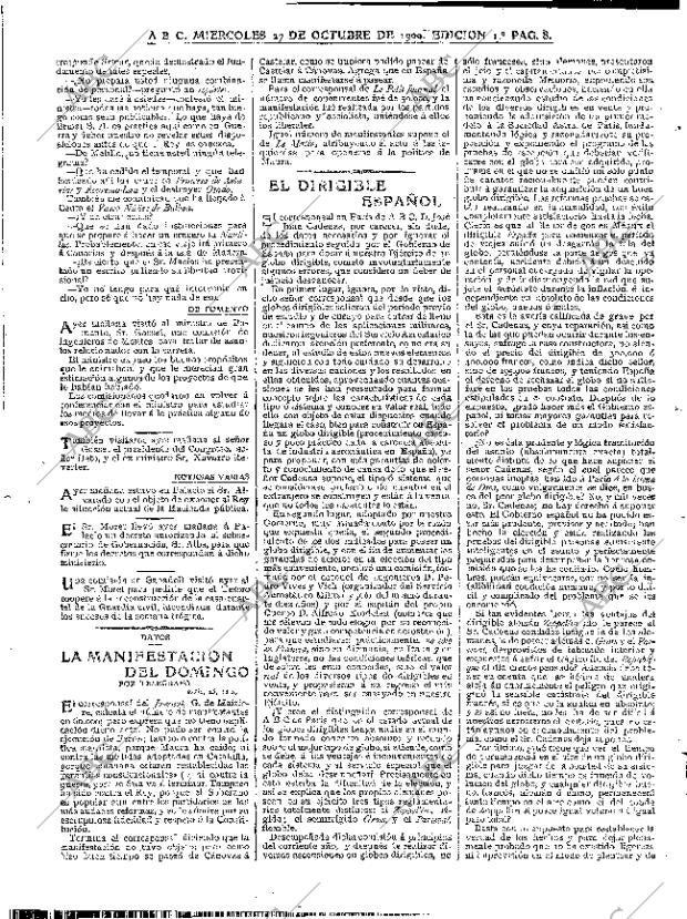 ABC MADRID 27-10-1909 página 8