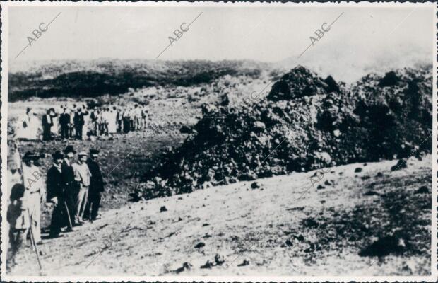 Imagen que recoge el avance de uno de los brazos de lava del Chinyero