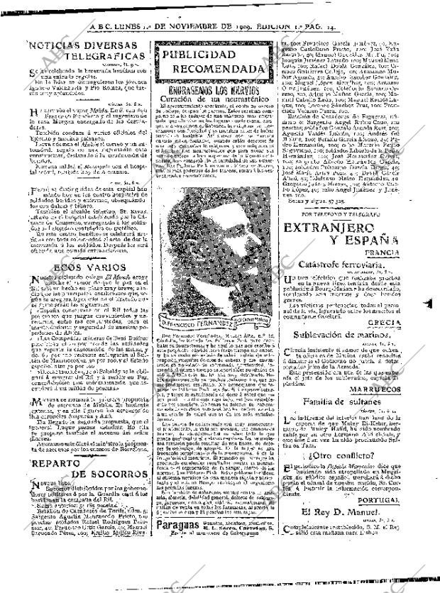 ABC MADRID 01-11-1909 página 14