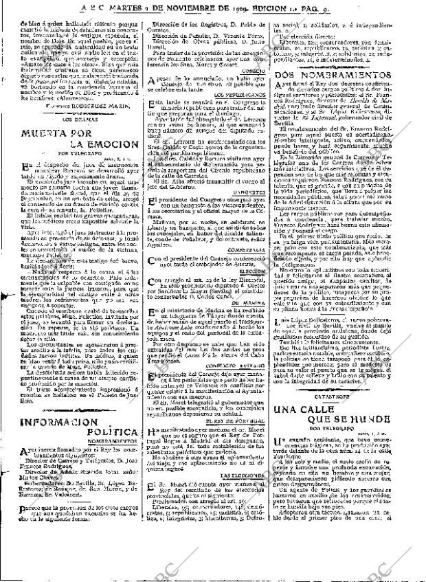 ABC MADRID 02-11-1909 página 9