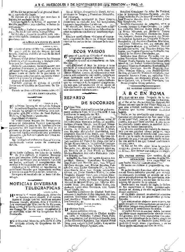 ABC MADRID 03-11-1909 página 13
