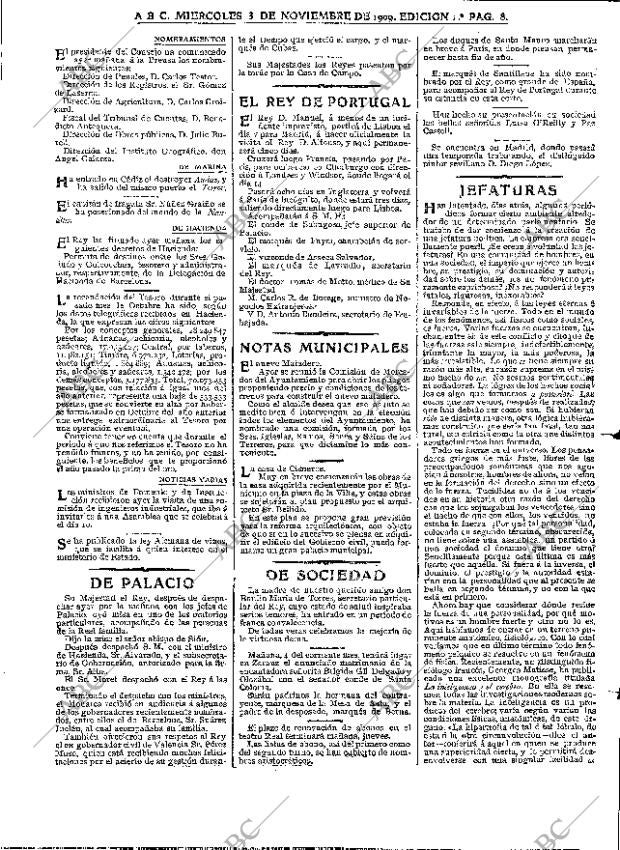 ABC MADRID 03-11-1909 página 8