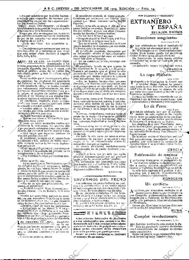 ABC MADRID 04-11-1909 página 14