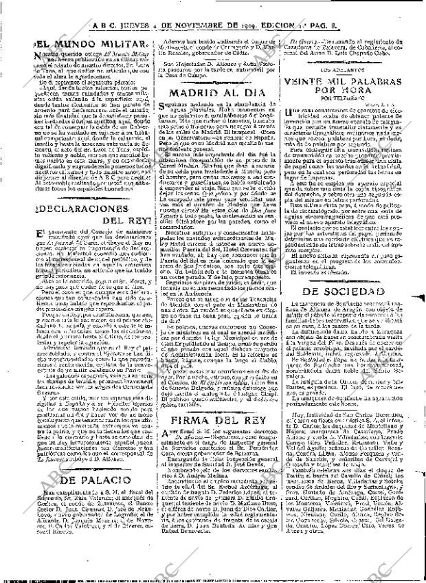 ABC MADRID 04-11-1909 página 8