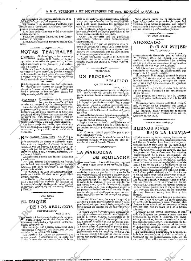 ABC MADRID 05-11-1909 página 10