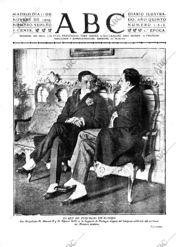 ABC MADRID 11-11-1909 página 1