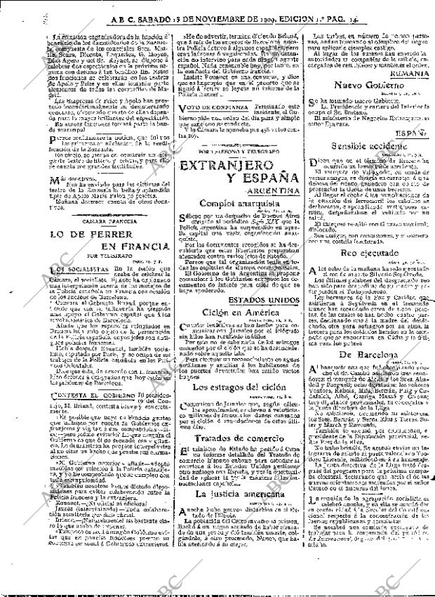 ABC MADRID 13-11-1909 página 14