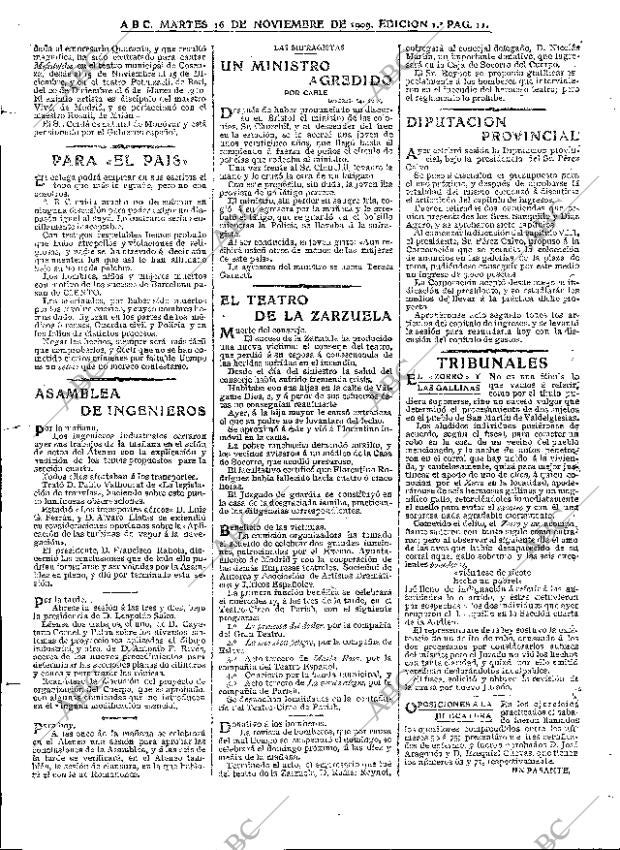 ABC MADRID 16-11-1909 página 11