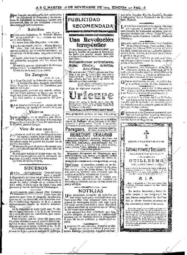 ABC MADRID 16-11-1909 página 15