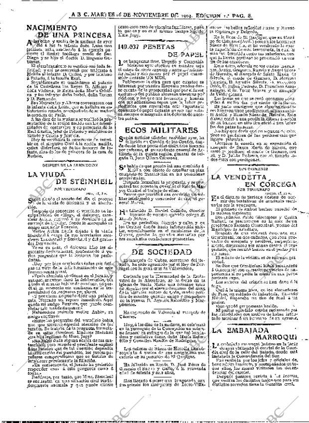 ABC MADRID 16-11-1909 página 8