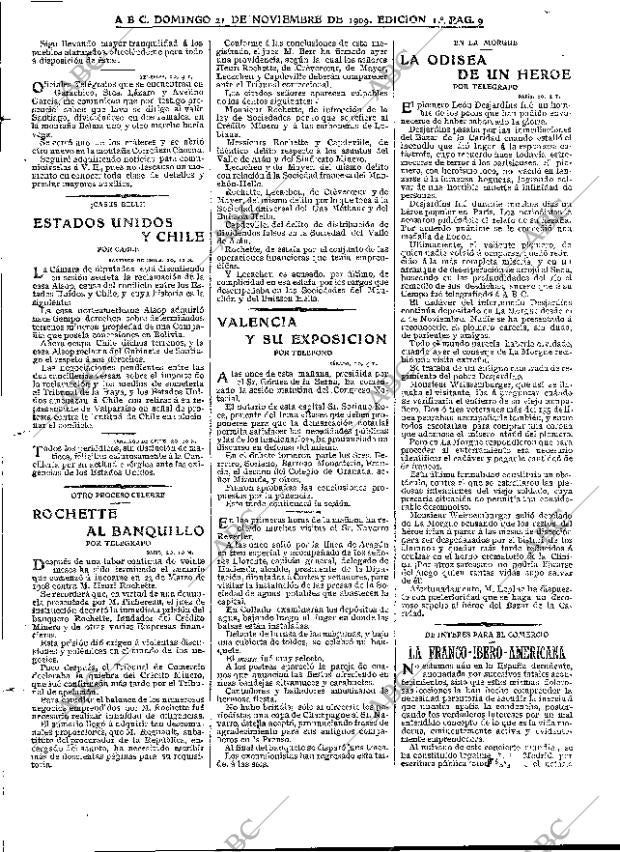 ABC MADRID 21-11-1909 página 9
