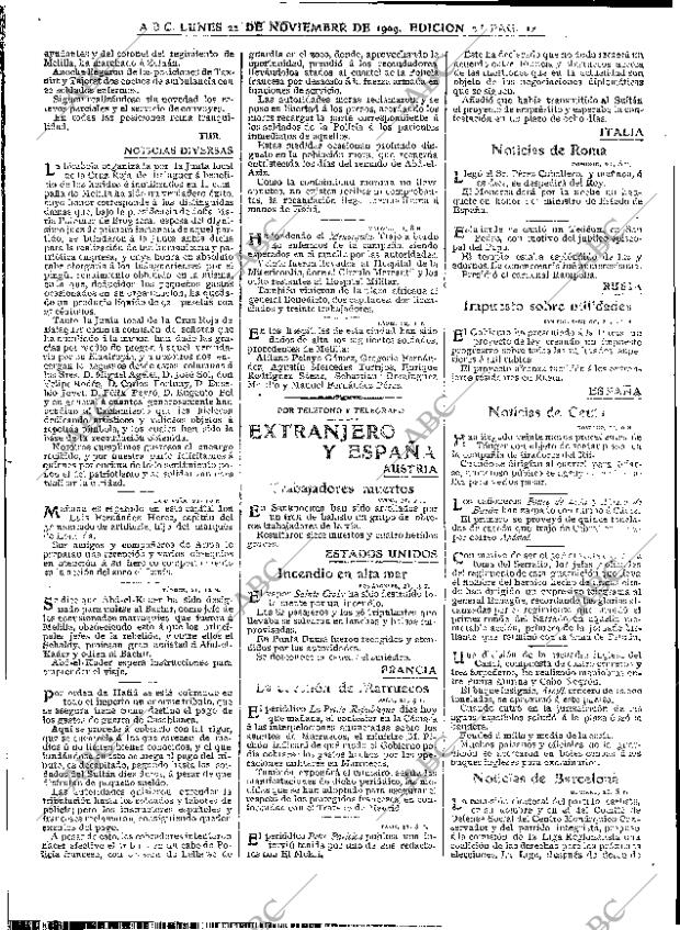 ABC MADRID 22-11-1909 página 12