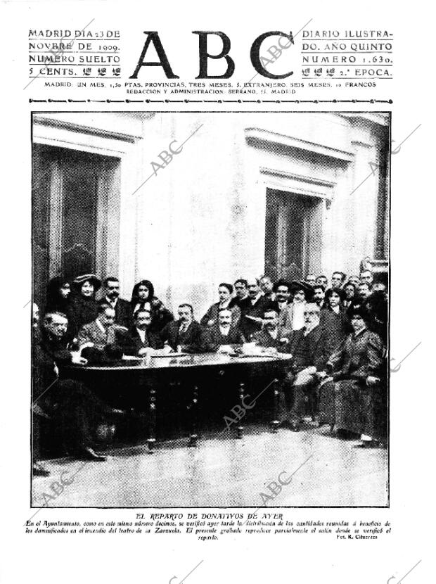 ABC MADRID 23-11-1909 página 1