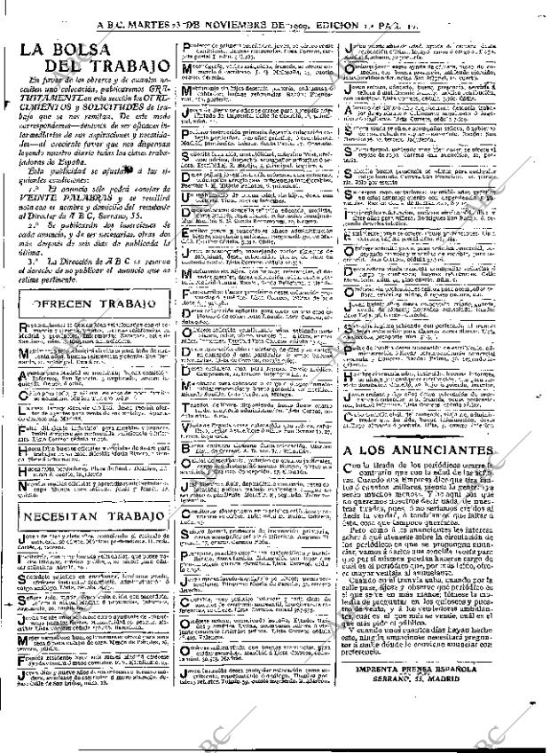 ABC MADRID 23-11-1909 página 17