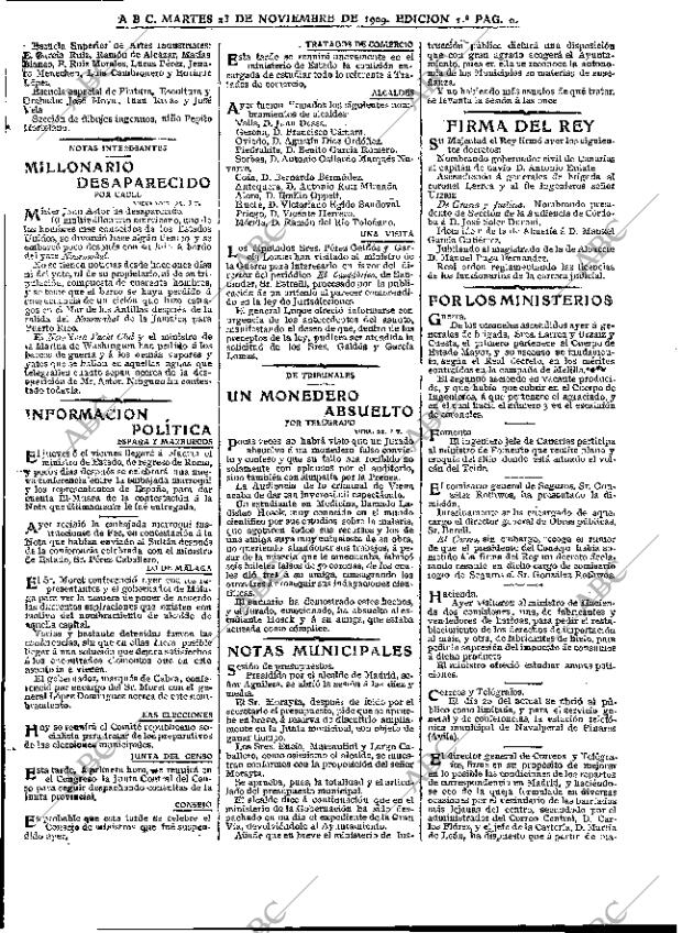 ABC MADRID 23-11-1909 página 9