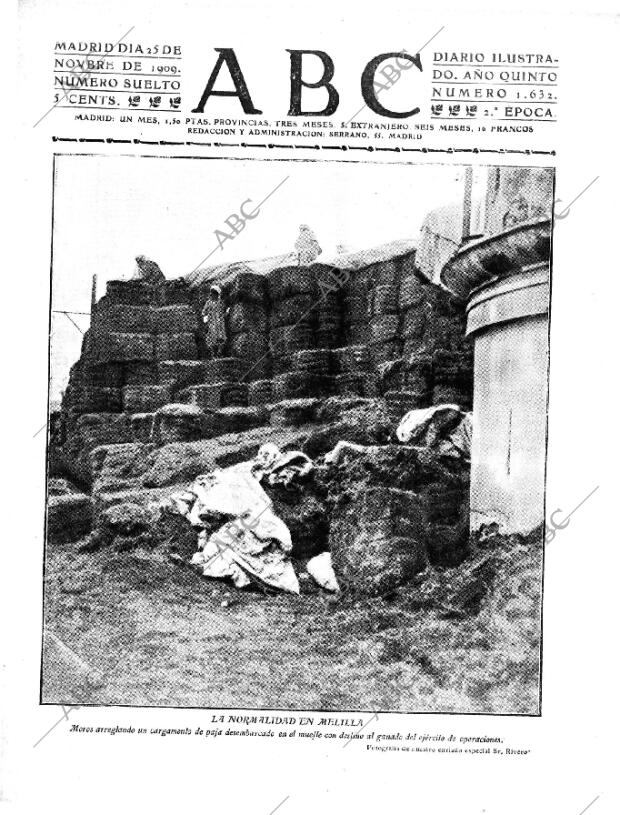 ABC MADRID 25-11-1909 página 1