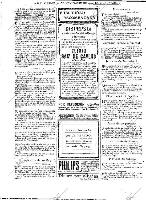 ABC MADRID 26-11-1909 página 14