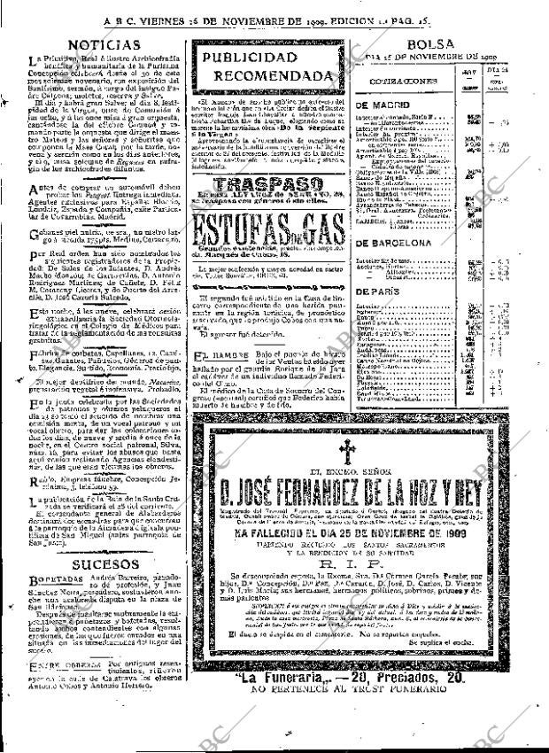 ABC MADRID 26-11-1909 página 15