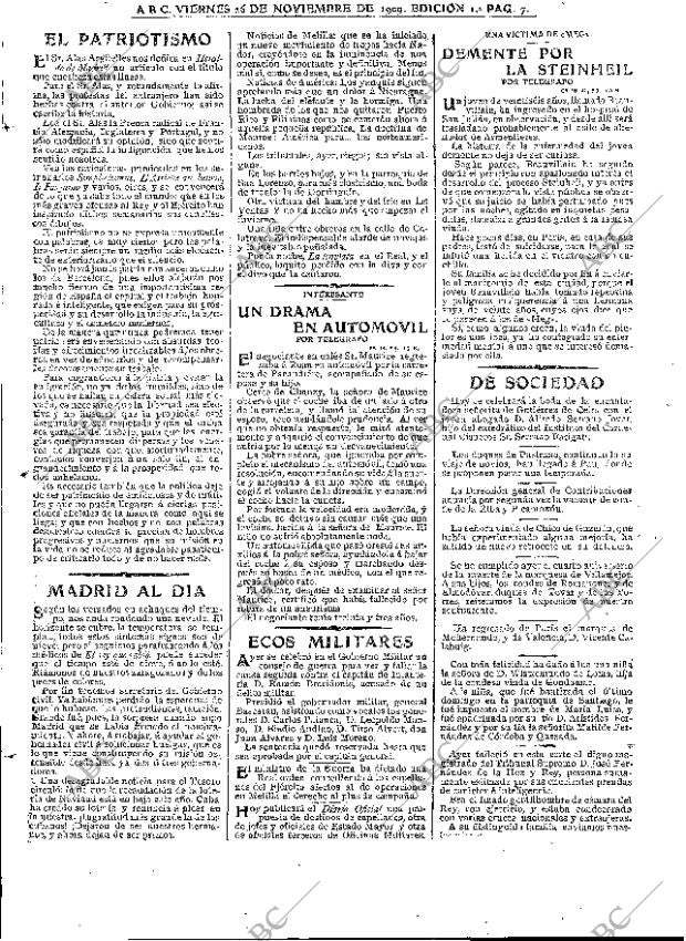 ABC MADRID 26-11-1909 página 7
