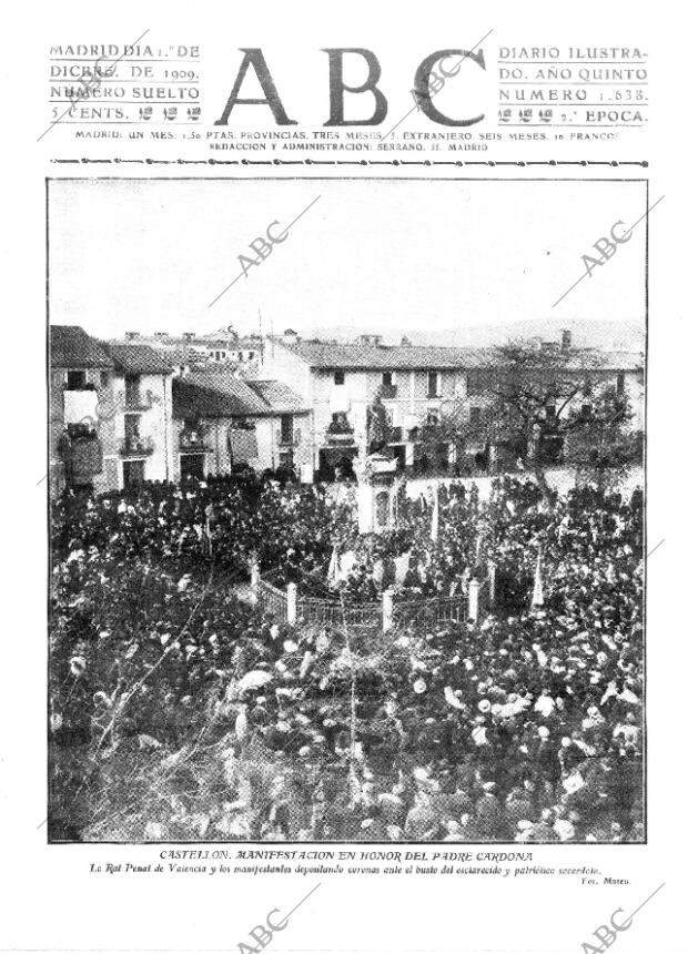 ABC MADRID 01-12-1909 página 1