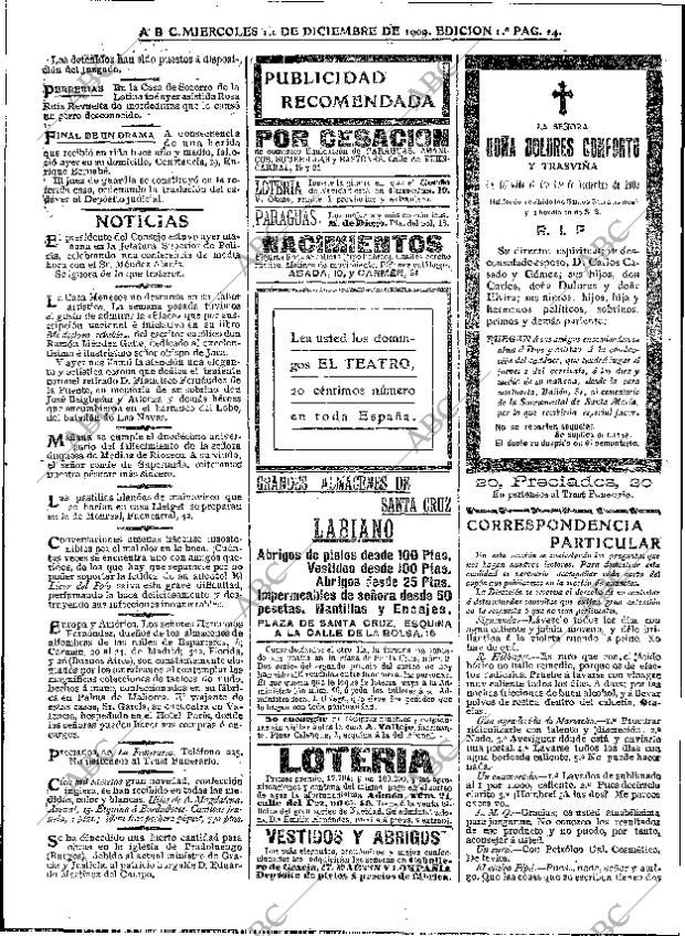ABC MADRID 01-12-1909 página 14