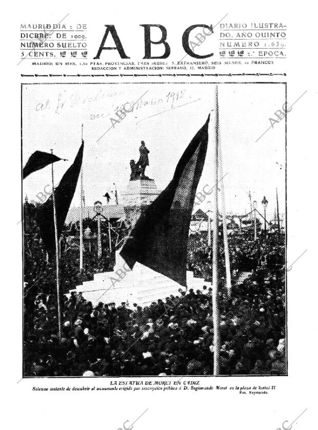 ABC MADRID 02-12-1909 página 1