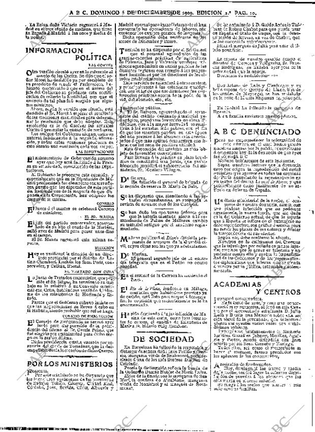 ABC MADRID 05-12-1909 página 10