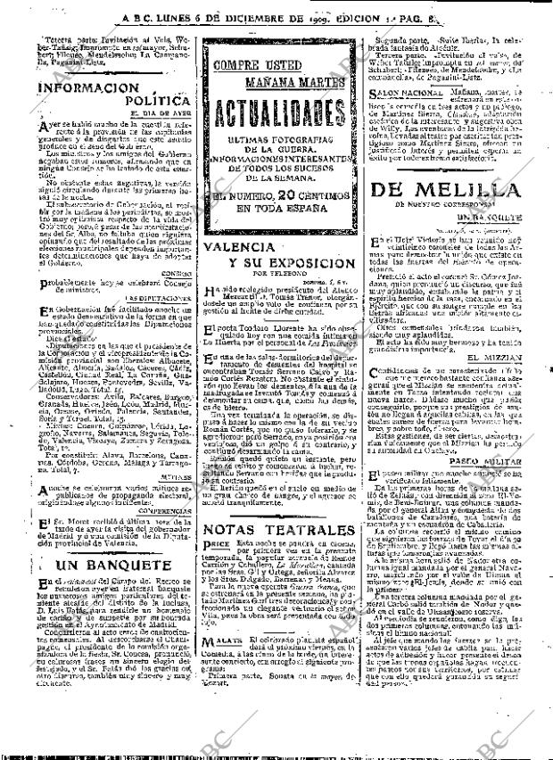 ABC MADRID 06-12-1909 página 8