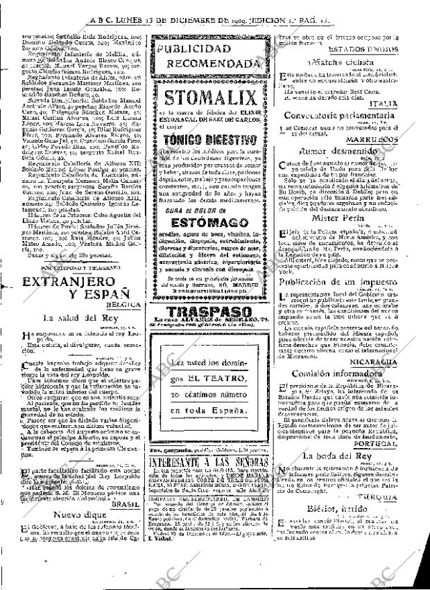 ABC MADRID 13-12-1909 página 13