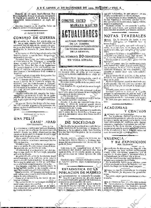 ABC MADRID 13-12-1909 página 6
