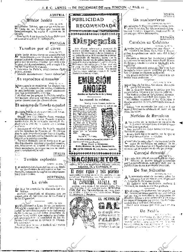 ABC MADRID 20-12-1909 página 12