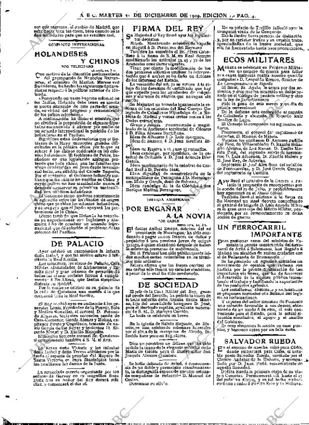 ABC MADRID 21-12-1909 página 4