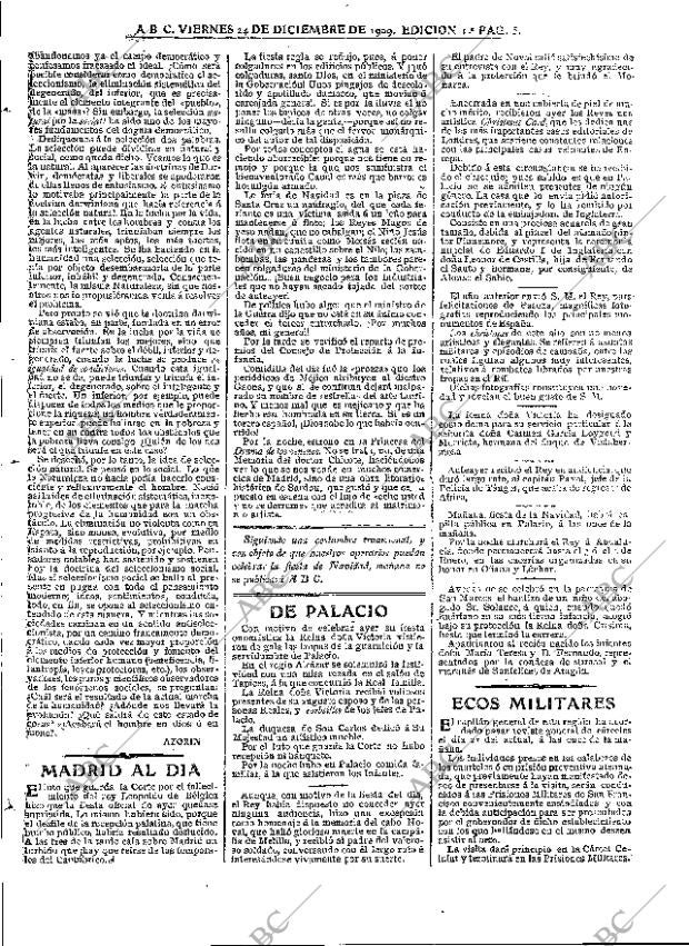 ABC MADRID 24-12-1909 página 5